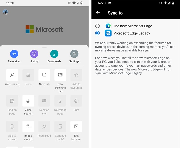 微软Edge Beta Android版更新已启用新图标设计